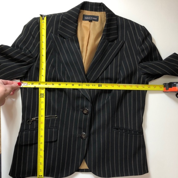 Isabel & Nina black and Gold Pin Stripe Blazer - Picture 6 of 8